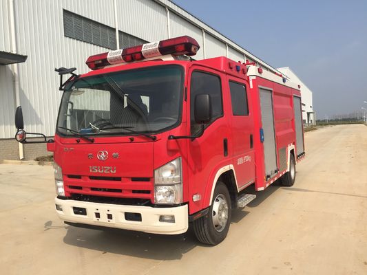 ISUZU 139KW Foam Fire Truck ,  4x2 4000L Mini Fire Engine With Foam Water