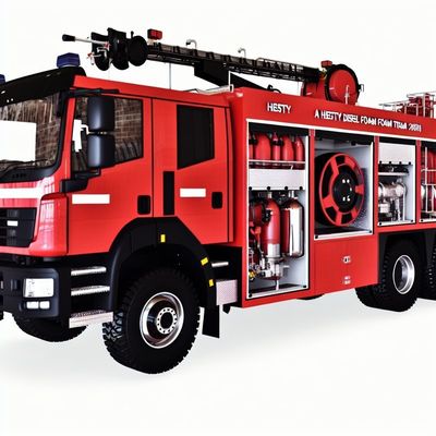 Diesel Foam Fire Truck with 2000kg Foam Capacity