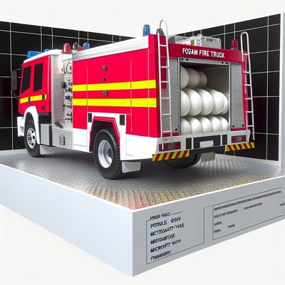 Foam Fire Truck 10000kg Load 177Kw Diesel Engine