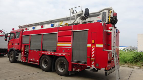 SINOTRUK 324KW Fire Fighting Water Truck 6x4 With 32M Telescopic Boom